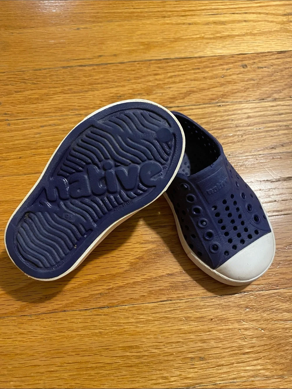 Native Kids Navy and White Slip-On Water Shoes
